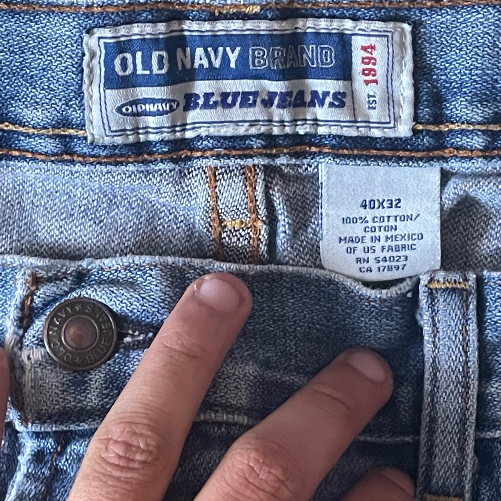 Vintage Old Navy Mens 40x32 Baggy Loose Fit Wide Leg Painter Denim Jeans